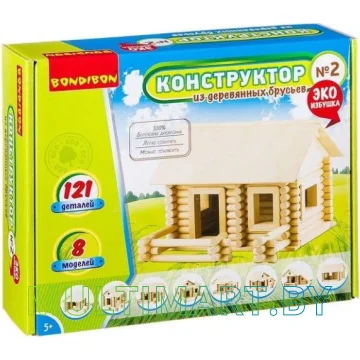 Конструктор Bondibon из деревянных брусьев №2 (ВВ2602)
